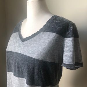 Stripped short sleeve tee